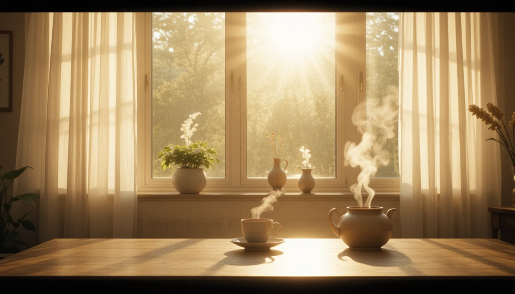 morning light coming through our kitchen​